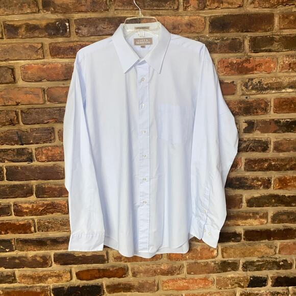 Loft & BrownStone Light Blue Long Sleeve Button Down Dress Shirt Size 17 34-35 - Picture 1 of 6